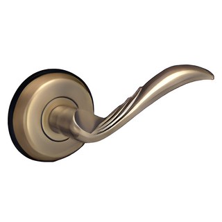 WACH 花旗門鎖 水平把手 輔助鎖 羽毛型 W3042 (古銅色) 鋅合金材質, 1個