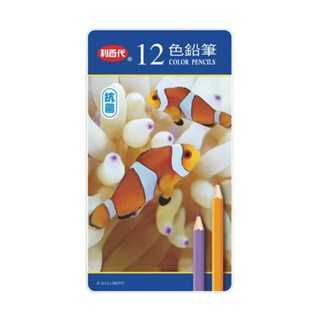 LIBERTY 利百代 小丑魚抗菌色鉛筆 12色, 1盒