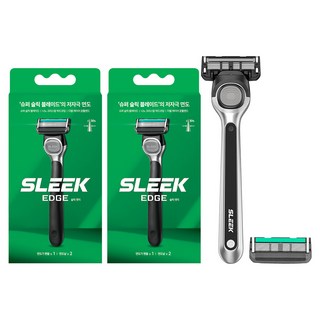 DORCO 多可樂客 Slick Edge 刮鬍刀 + 刀片 2入組, 2套