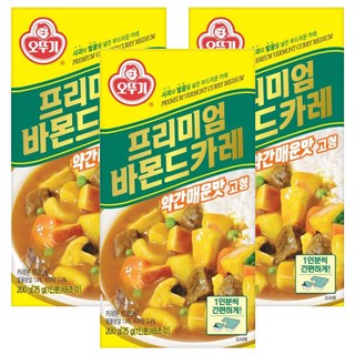 OTTOGI 不倒翁 佛特蒙咖哩塊 微辣, 200g, 3盒