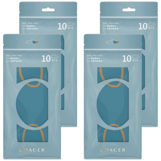 CHACER 佳和口罩 醫用口罩 成人款 KF94, 10片, 4包, 冰川藏青