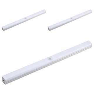 長型磁吸感應燈 30cm USB充電, 白光款, 3個