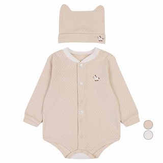 ETTOI 嬰幼兒禮盒 棉質Yune連身衣帽子組 + 提袋