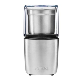 【PRINCESS 荷蘭公主】不鏽鋼咖啡磨豆機, 一鍵啟動, 易清洗, 圓弧三角形設計, 221041