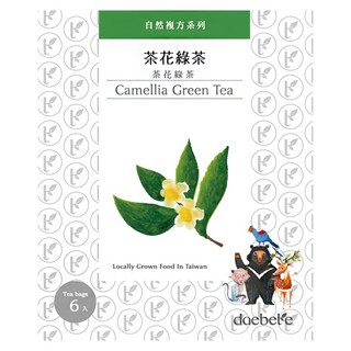 daebete 茶米茶 自然複方 茶花綠茶茶包, 3g, 6包, 1盒