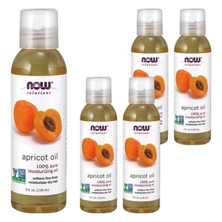 NOW Foods 純杏桃核仁保濕油, 118ml, 5瓶