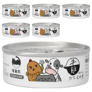 MEOW SERVANT 喵皇奴 95%含肉量主食罐, 雞肉 + 牛肉, 80g, 6罐