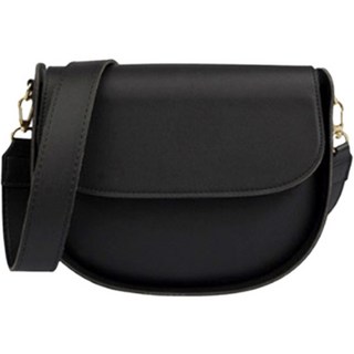 Pink Bag Moon River半月圓形斜背包, 黑色