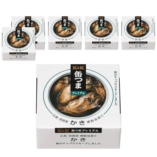K&K 罐頭 燻牡蠣 燻製油漬 50g 日本產, 6罐