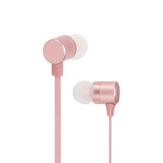 E-books S96 鋁製磁吸音控入耳式耳機 麥克風+音樂控制, E-EPA201, 粉色