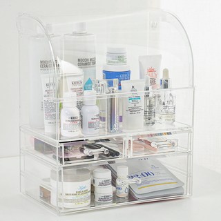 코멧 모던 화장품 정리함 커버형, 1개, 투명색
