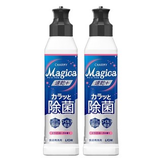 LION 獅王 CHARMY Magica 速乾+洗碗精 除菌 白玫瑰香 220ml, 2瓶