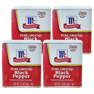 McCormick Black Pepper 黑胡椒粉, 42g, 4個