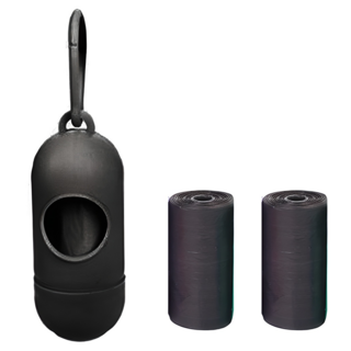 아리코 반려동물 배변봉투 케이스 + 리필봉투 2p, 블랙, 1세트