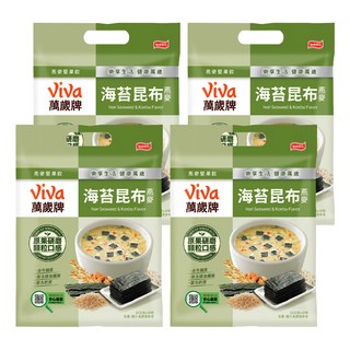 ViVa 萬歲牌 燕麥堅果飲 海苔昆布風味 320g 4袋 原果研磨 顆粒口感 方便攜帶