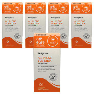 Neogence 霓淨思 全能清爽防曬棒 SPF50+ PA++++, 5個, 30g