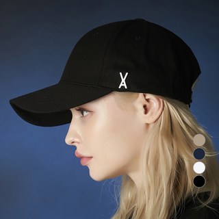 바잘 남녀공용 스터드 로고 오버핏 볼캡