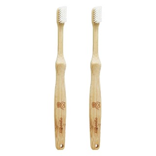 agooday 好日子 環保竹成人尼龍刷毛牙刷 台灣設計監製 中國製造 抗菌孟宗竹刷柄, 1入, 2支
