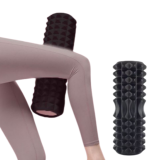사비나 피트니스 EVA 돌기형 지압 요가 폼롤러, 블랙, 1개