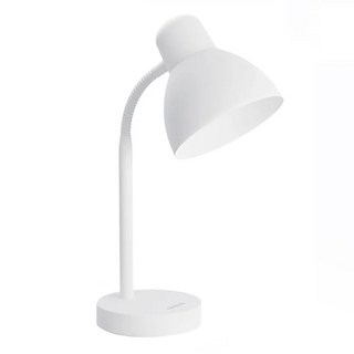 aiwa 愛華 工作檯燈 WD-23S 霧面烤漆 鐵藝底座 單鍵線控, 白色
