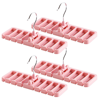 葉子小舖 8孔皮帶領帶飾品掛架, 顏色隨機, 4個