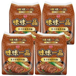 味丹 味味一品 原汁珍味牛肉麵 185g, 12包