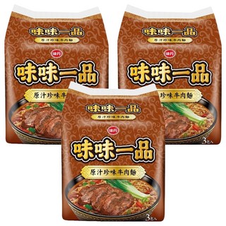 味丹 味味一品 原汁珍味牛肉麵 185g, 9包