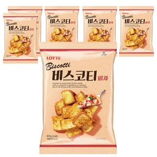 LOTTE 樂天 披薩口味麵包餅乾 韓國進口, 70g, 6包