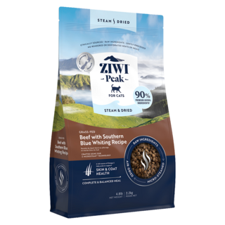 ZIWI Peak 滋益巔峰 微蒸乾式熟成貓咪鮮肉糧, 2.2kg, 1個, 牛肉 + 鱈魚