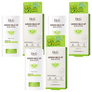 닥터지 그린 마일드 업 선스틱 SPF50+ PA++++, 20g, 3개