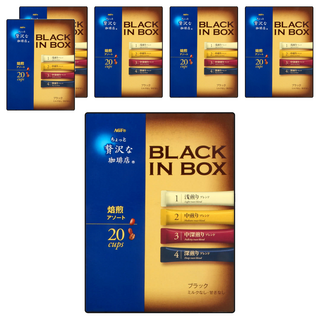 AGF 微奢華咖啡店 四款焙煎風味即溶黑咖啡, 20條, 2g, 6盒