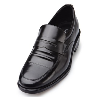 Bonin 天然牛皮半高皮革組合便士樂福鞋正裝鞋 4.5cm LC064BK