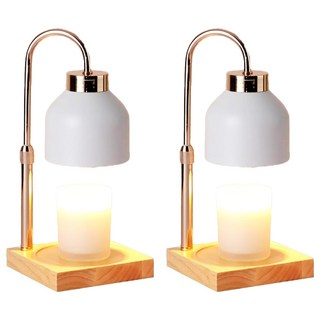 理享家 融燭燈 調光定時升降功能 含鹵素燈泡2入 安全無煙香氛, 白鈴鐺