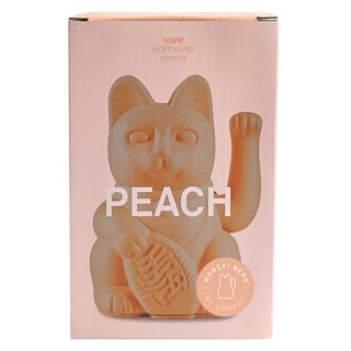 DONKEY LUCKY CAT 招財貓 - 15cm, 桃橘色