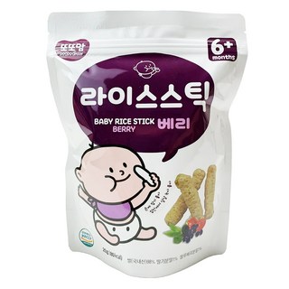 韓爸田園日記 手指米棒，6個月大寶寶適用，無油炸，無防腐劑，無麩質，無人工香料, 莓果, 20g, 1包