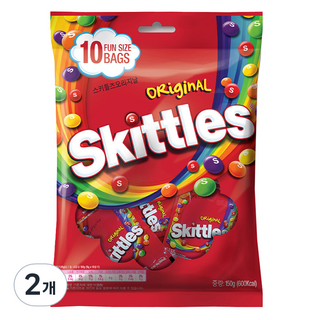 Skittles 彩虹糖 Original水果香, 150g, 2個