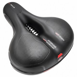 DIBOTE迪伯特 皮面導流氣孔超彈性坐墊 W3131-R, 黑色 + 紅色, 1個