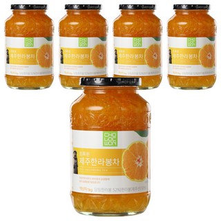 Cholocwon 濟州漢拏峰柑橘茶醬, 1kg, 1罐, 5罐
