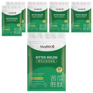 MedBIO 美百優 專利山苦瓜胜肽膠囊, 30顆, 500mg, 6包