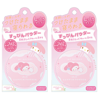 CLUB cosmetics club Suppin 素顏美肌蜜粉餅 粉彩玫瑰香 26g, 美樂蒂, 2個