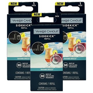 YK Sidekick 車用芳香劑補充包, 3個, 巴哈馬微風