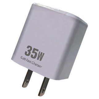 EZGO GaN 35W USB-A + TypeC 雙孔PD快充充電器, 紫色, 1個