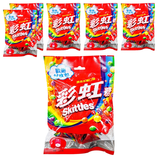 Skittles 彩虹糖混合水果口味 糖衣包覆的果汁軟糖, 135g, 6袋