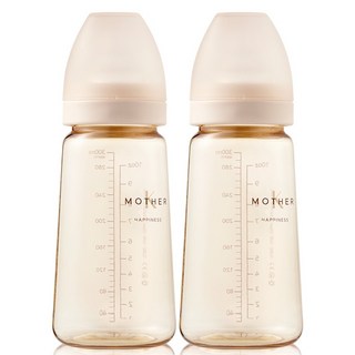 마더케이 베이직 PPSU 젖병 트윈팩, 크림, 280ml, 2개