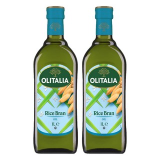 OLITALIA 奧利塔 玄米油, 含天然γ-穀維素, 富含膳食纖維植物固醇, 油質穩定耐高溫，低油煙, 1L, 2瓶