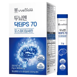 위바이옴 정품 두뇌엔 닥터PS 70 포스파티딜세린 30p, 60g, 1개