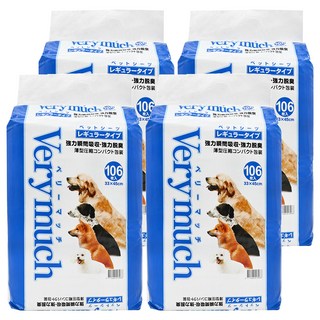 Verymuch 寵物尿布墊 瞬時吸收 貓狗, 106片, 4包