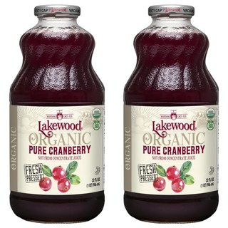 Lakewood 有機純蔓越莓果汁 32oz, 946ml, 2瓶