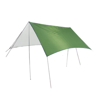 天幕 車邊帳 炊事帳 客廳帳 防水塗銀 雙面防水PU2000mm 190T牛津布, 軍綠色, 300 x 300cm