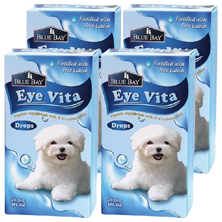 BLUE BAY 倍力 亮眼淚腺口服液 高濃縮游離型葉黃素 犬貓適用, 改善淚液/眼睛健康, 30ml, 1入, 4瓶